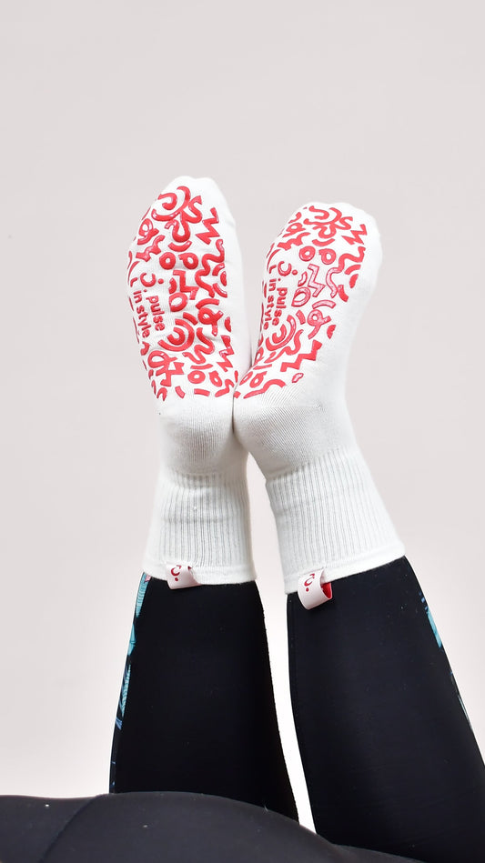 Ivory Crew Socks